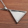 Feilok Men Women Punk Gothic Eye in Pyramid Stainless Steel