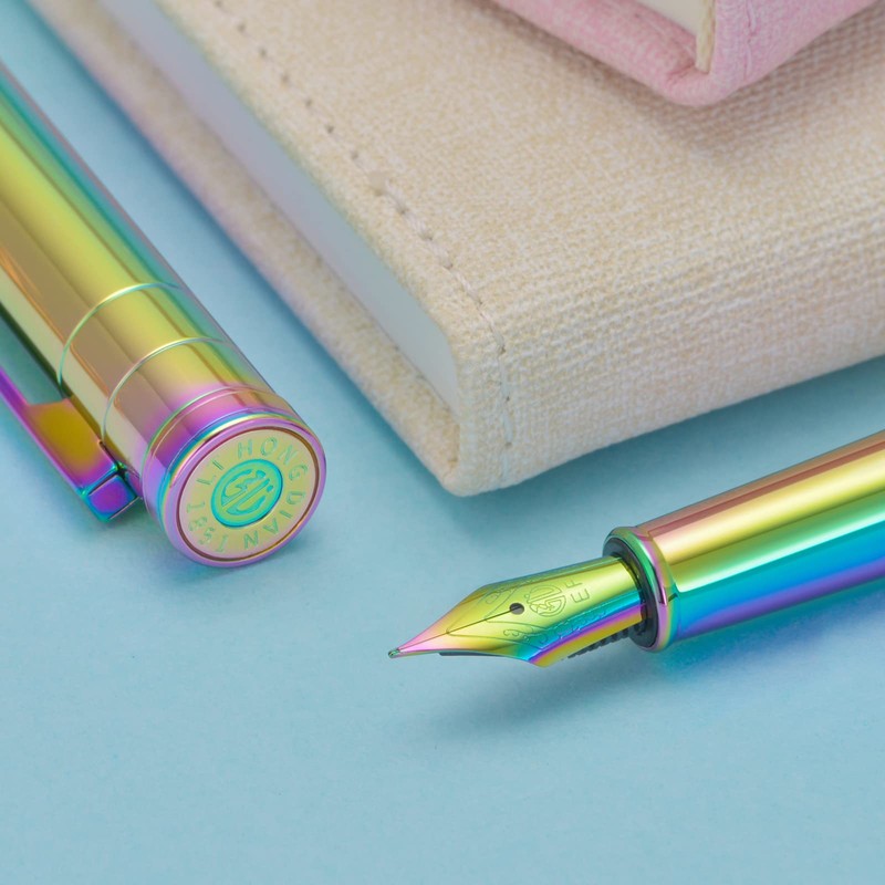 Rainbow Forest Fountain Pen Medium Nib Classic Design with Converter
