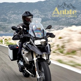 Anbte Motorcycle Windscreen with Adjustable Clip, Windscreen Extension Made of Resin Material, Suitable for Road Bike Motorcycle (Transparent)