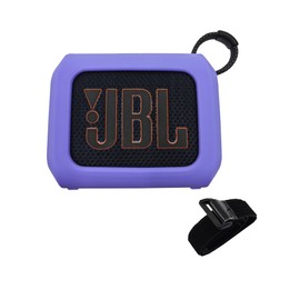 LeoTube Silicone Cover Case Compatible with JBL Go 4 Bluetooth Speaker, Protective Case for JBL Go 4 Bluetooth Speaker (Case Only) (Purple)