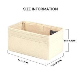 jiesinlov Purse Organizer Insert for Handbags,Felt Bag Organizers Fit Tote Neverful MM(Red-M)