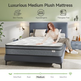 Yaak Twin Mattress 12 Inch, Hybrid Single Mattress in a Box, Individual Pocket Spring Twin Bed Mattress with Breathable Memory Foam, Pressure Relief, Medium Firm Twin Size Mattress 75"x39"x12"