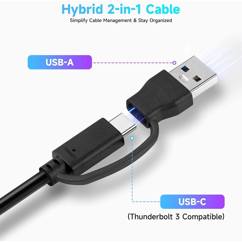 TEKERA Hard Drive Enclosure,USB 3.0 / USB C to SATA