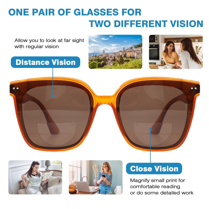 MZWOTO 3 Pack Stick On Bifocal Lenses