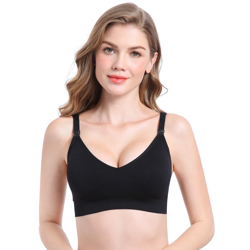 Suekaphin Nursing Bra 5pack Wireless Deep V Neck Maternity Nursing