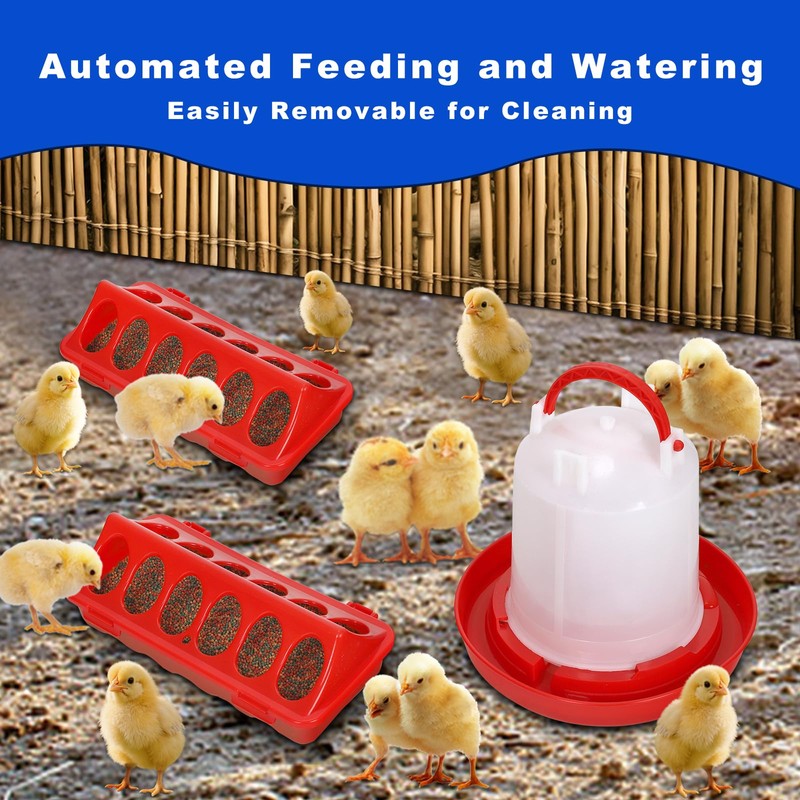 HORTUSGO 2025 Upgrade 6-in-1 Chicken Brooder Box, Brooder Box for