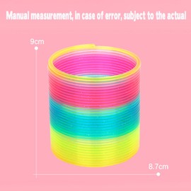 2PCS Rainbow Coil Spring Toy,Magic Spring Coil,Rainbow Magic Spring Toy for Party Favors Gifts,Stocking Stuffers for Adults(Size 3.4 * 3.5 inch)
