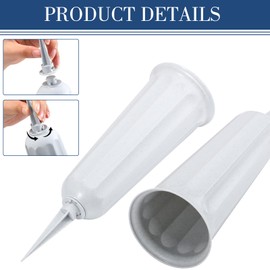 30 Pcs Cemetery Vases with Spikes Plastic Cemetery Grave Cone Vase Flower Holder for Cemetery Garden Lawn Graveside Decor Fresh Artificial Flowers Grave Funeral Memorial Day Accessories (Gray)