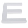 Arial Font White Painted MDF Wood Letter E (6 Inches)