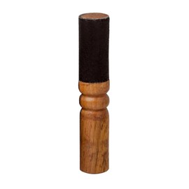 Suede Wrapped Singing Bowl Striker — Small Handcrafted Wooden Sound Bowl Mallet
