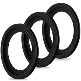 Puxyblue 385311658 Flush Ball Seal Gasket Replacement for 300 310 320 Dome-tic RV Toilets Motorhome Camper Trailer Toilets - 4 Inch Ideal Flush Ball Gaskets Black High-Grade Rubber, Pack of 3