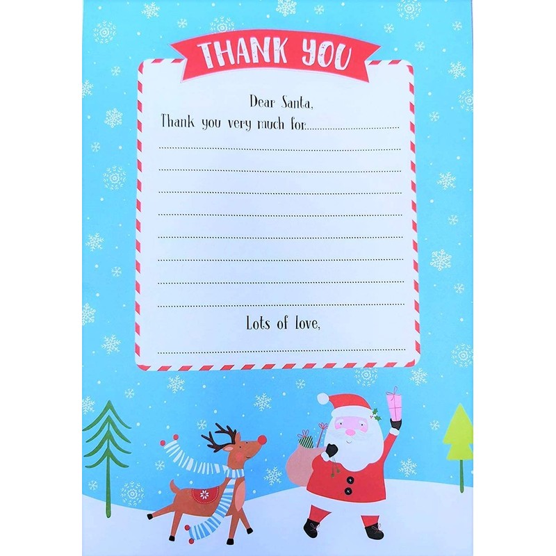 (2 Pack) Letter to Santa Kit: Santa Letter, Stickers, Thank