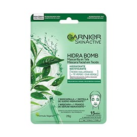 Garnier Skin Active Garnier skin active hidra bomb mascarilla facial en tela hidratante matificante con te verde acido hialuronico de origen natural  
