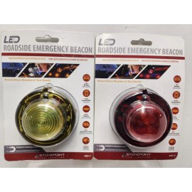 Stonepoint 2-LED Roadside Emergency Magnetic Beacon -2 Modes Flash & Steady-EB1-Y & EB1-R