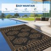 Large Outdoor Rug Waterproof 9x18 Outdoor Plastic Straw Rug, Stain-Resistant