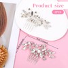 Nogeqi 2PCS Bridal Hair Comb with Crystals Rhinestone Bridal Hair