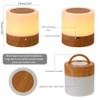 Wooden Bedside Table Lamp LED Colorful Wood Grain Night Light