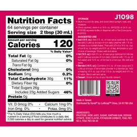 Tea Zone J1098 64 oz Rose Syrup for Tea, Sweets, Dessert Blending