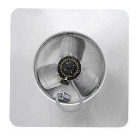 GAF Master Flow 1000 CFM Power Roof Mount Attic Vent Fan with Thermostat (PT6): Easy Installation & Efficient Exhaust Ventillation | Airflow Capacity for attic Spaces Upto 1600 sq.ft. - Weathered Wood