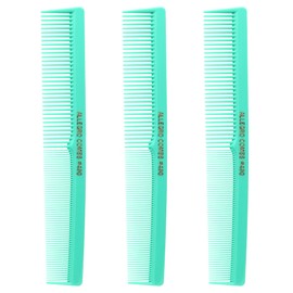 Allegro Combs Peines de corte para barbero 420, peinetas para barba, bigote, hombres, mujeres, niños pequeños, trenzados, 3 unidades (Menta fresca)