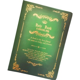 SATOMO Antique Notebook, A5 Journal, Spell Book, Interior Schedule Book (Green)