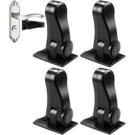 4Pack Child Proof Door Lever Locks,Heavy Duty Door Handle Locks for Baby Safety and Deter Pet Opening The Door, No Drilling Baby Proofing Door Locks（Black