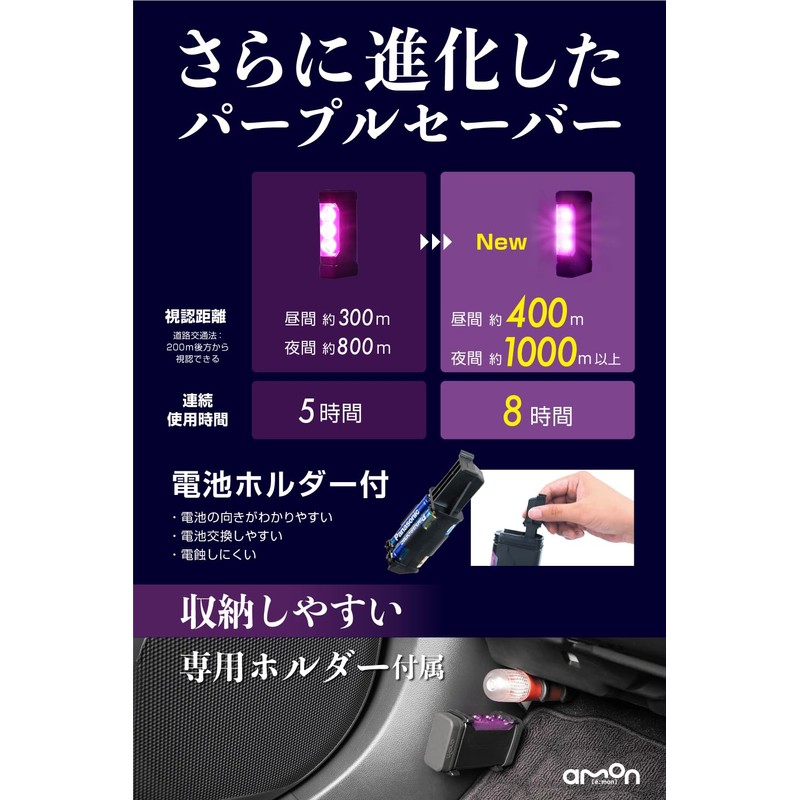 Amon 4865 Purple Saver with Dedicated Holder, For Emergency Stops