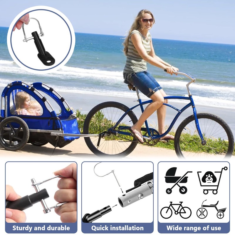 Thapncow 2 Piece Bicycle Tow Bar Tow Bar Bicycle Tow