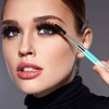 10 brochas de pestañas con tapa para ojos y cejas,