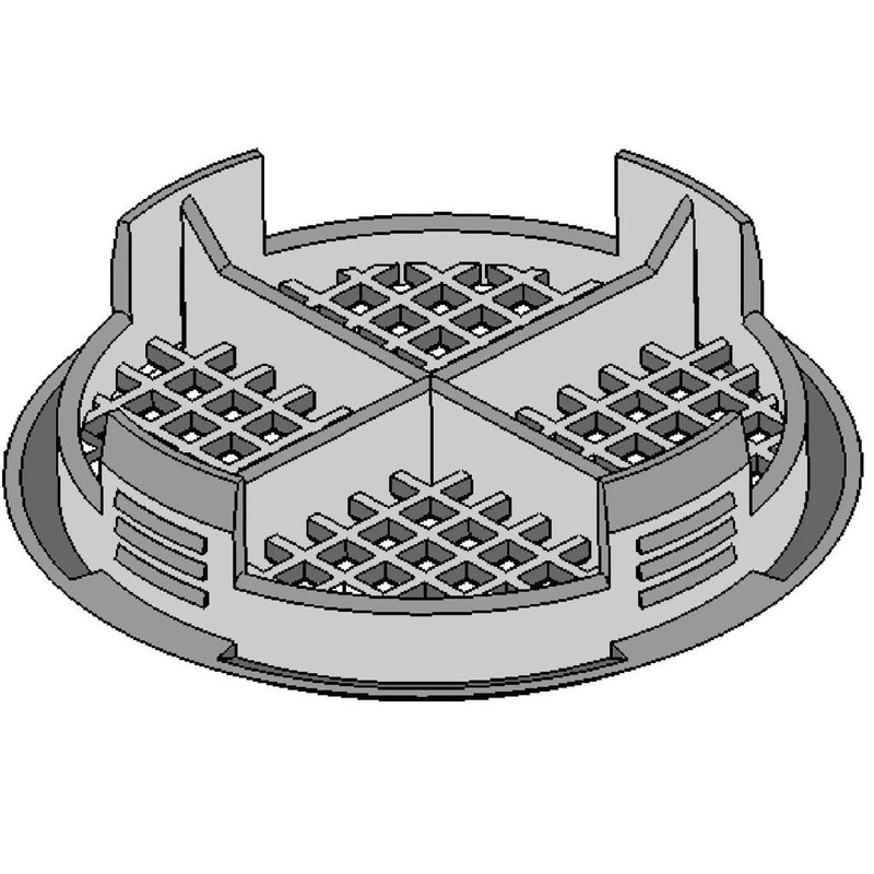 fiXte 70mm Lattice Design Brown Plastic Push in Circular Soffit