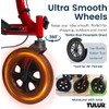 Rollator Walker with Seat, Walkers for Seniors, 10" Rubber Wheels