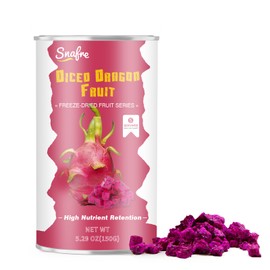 Freeze Dried Dragon Fruit, Freeze Dried Fruit, 150G/5.3OZ No Sugar Added, 100% Natural, Dri-ed Dragon Fruit for Yogurt, Cereal, Smoothies