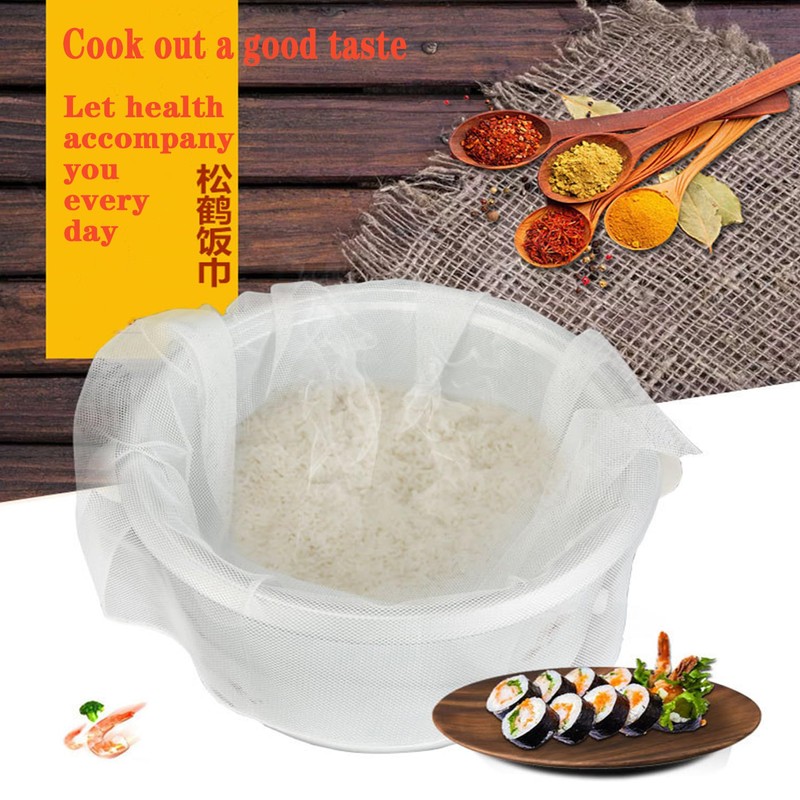 Rice Net,43" x 43" Sushi Rice Cooking Net,Non-Stick Rice Cooker