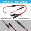 YACSEJAO 14AWG SAE Y Splitter Cable 2FT SAE 1 to