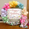 Pink Wildflower Birthday Decorations Floral Party Wildflower Backdrop Decorations Flower