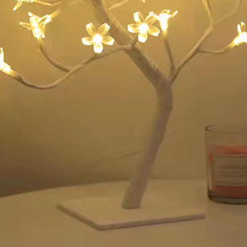 LED Tabletop Bonsai Tree Lamp USB Tree Lamp Christmas Bedroom