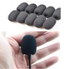20 Pcs Foam Mic Cover,30x22x8 mm Black Mini Microphone Headset