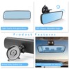 Rear View Mirror, Anti-Glare HD Blue Universal Car Interior Rearview