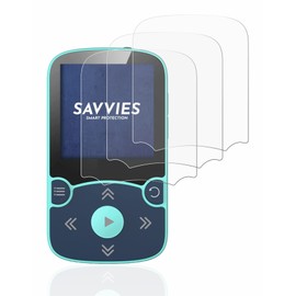 Savvies Pack of 6 Screen Protectors for AGPtek A65X MP3 Player with Clip Screen Protector Film Ultra Transparent