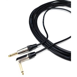 DRUT 8m 6.35mm 1/4'' Right Angle MONO Male to Male Jack Cable Compatible with Guitar/Amp/Speaker Low Noise Lead Gold Connectors 26ft