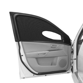 GAOLAOSY Car Front Window Shade, Breathable Automotive Window Mesh Screen, Privacy Windshield Sunshade for Baby Family Pet, Stretch UV Protection Side Window Cover for Car, Truck, SUV, Camping (Front)