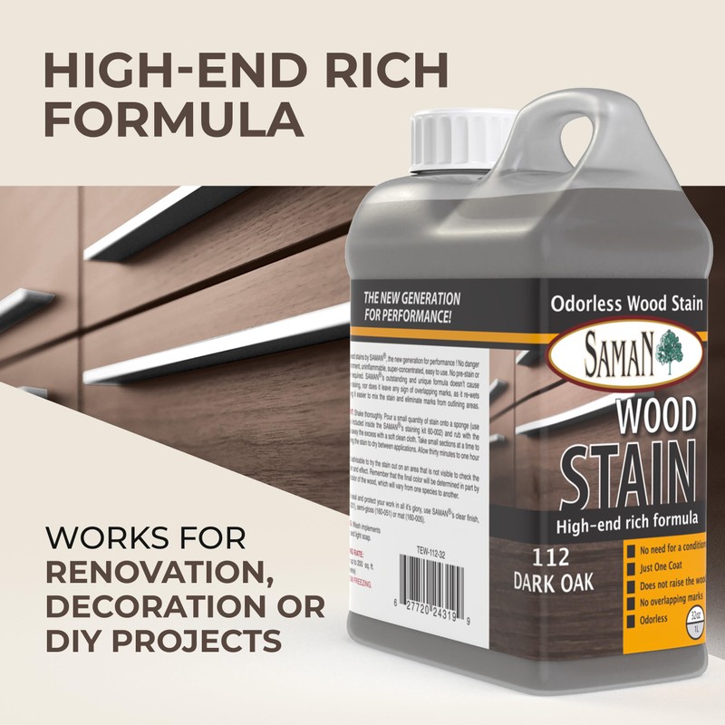 SamaN Interior Water Based Wood Stain - Natural Stain for