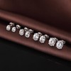 Oval Stud Earring for Women Men Cubic Zirconia CZ Oval