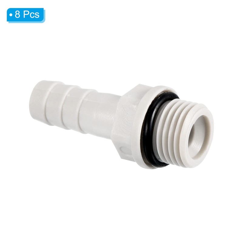 PATIKIL Hose Barb Fitting Straight 9mm Barbed G1/4 Male Thread,