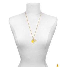 Delight Jewelry Resin Yellow Ducky Goldtone Class of 2026 Graduation Zoey Charm Necklace, 28"