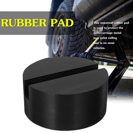 Rubber Jack Pad, Protector Slotted Jack Pad, Medium Size Frame Rail Adapter Pad for Universal Vehicle (1PCS)