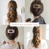 Paquete de 8 pinzas planas marrones para el pelo para