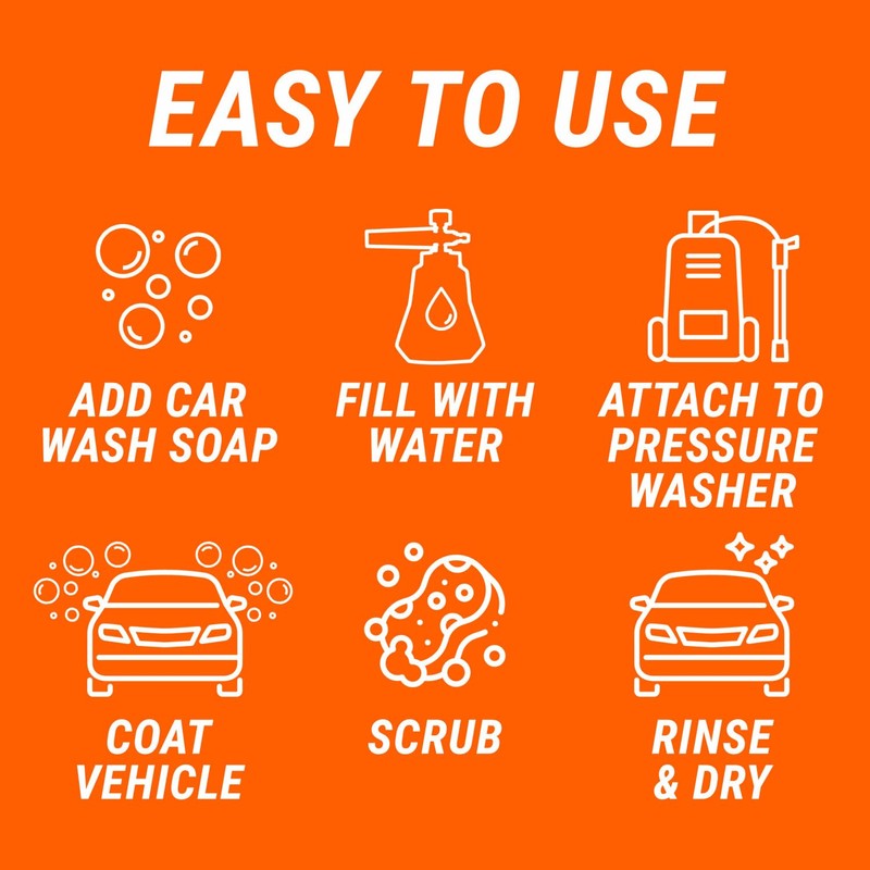 Armor All 2-in-1 Foam Cannon Kit, Car Cleaning Kit Connects