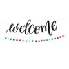 Bright Classroom Welcome Banner with Pom-Poms (almost 5 feet long)