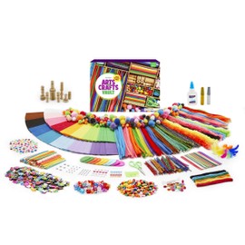 Dan&Darci Arts and Crafts Vault - 1000+ Piece Craft Supplies Kit Library in a Box for Kids Ages 8 9 10 11 & 12 Year Old Girls & Boys - Crafting Set Kits - Gift Ideas for Kids Art Project Activity